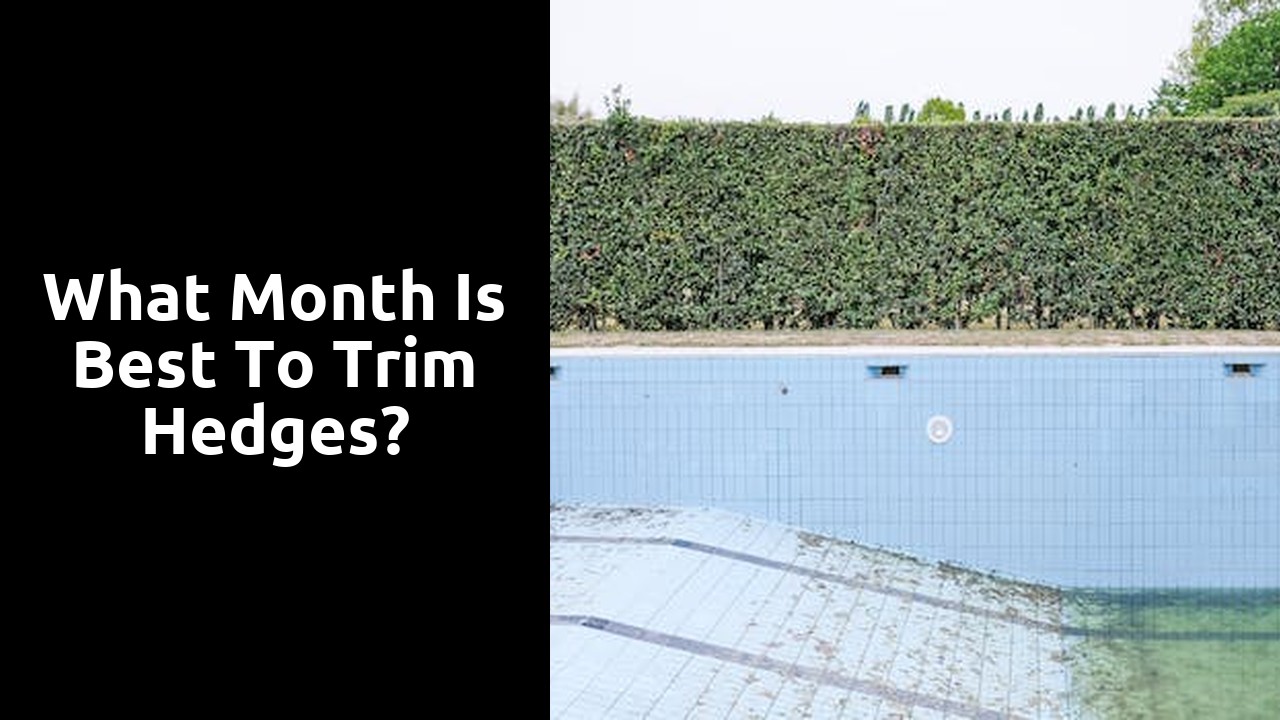 What month is best to trim hedges?
